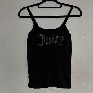 Juicy Couture Black Camisole with Rhinestone Logo
